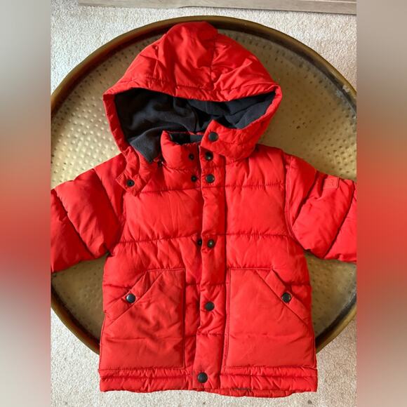 Baby Gap Toddler Orange Insulated Primaloft Outdoor Gorpcore Puffer Jacket 2T - Picture 1 of 10